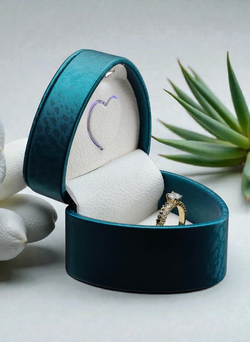 Al Seraj Luxury LED Heart Shaped Ring Box | Premium Rexine Exterior with Soft Velvet Interior | Engagement Proposal Jewelry Ring Box | Elegant Jewellery Gift Box for Wedding & Special Occasions - Image 1